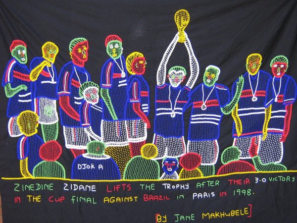 Zidane Lifts Trophy - Soccer